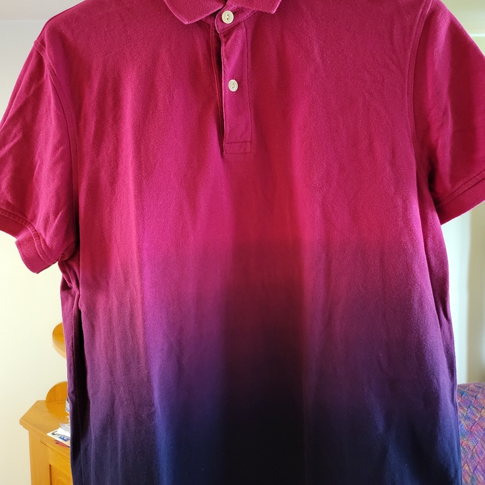 Tommy Hilfiger Medium Polo Shirt Pink and Purple